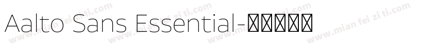 Aalto Sans Essential字体转换